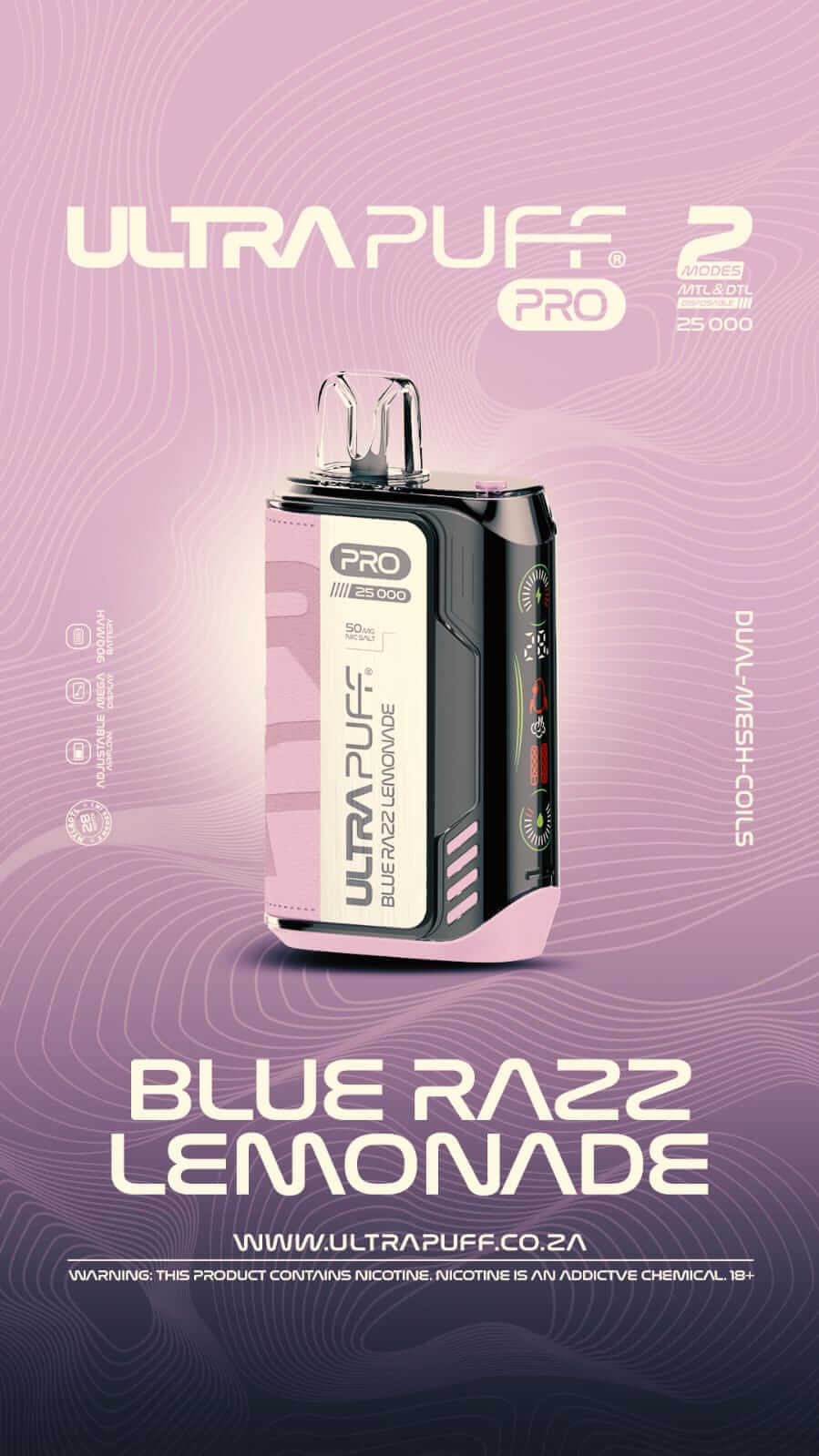 Ultra puff pro 25k 50mg disposable