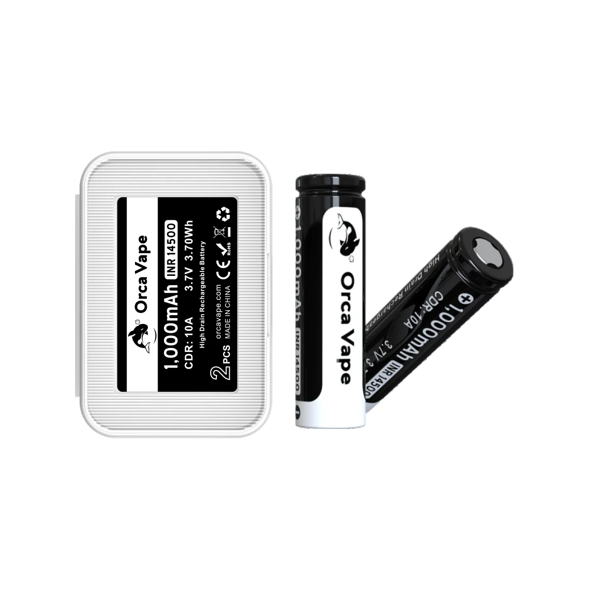 Orca vape San dynasty 14500 lithium batteries