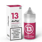 AirPops 30ml 4% Nic Salts Bottle next to its box Lychee Raspberry Flavour