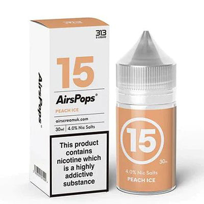 AirPops 30ml 4% Nic Salts Bottle next to its box each Ice Flavour